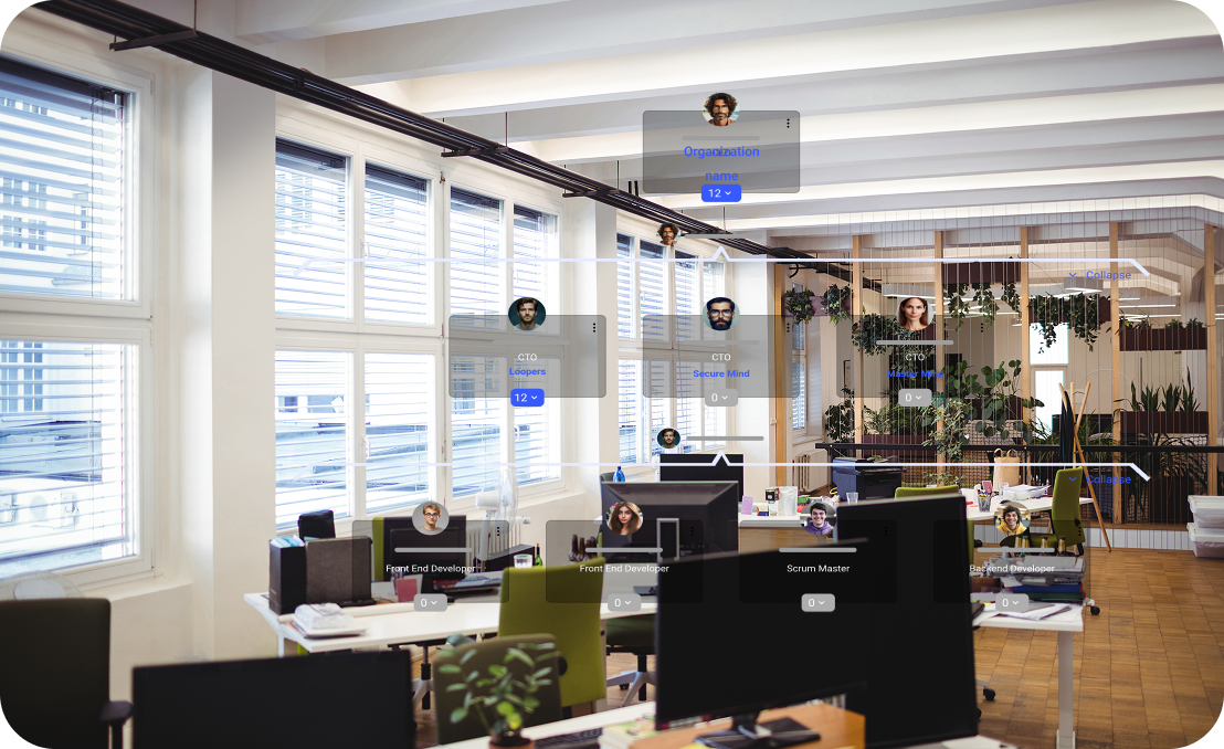 چارت سازمانی در پیام رسان درون سازمانی